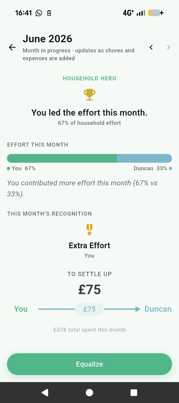 Monthly household spending insights and category breakdown