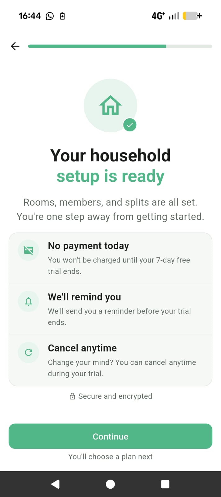 Equalize 7-day free trial welcome screen